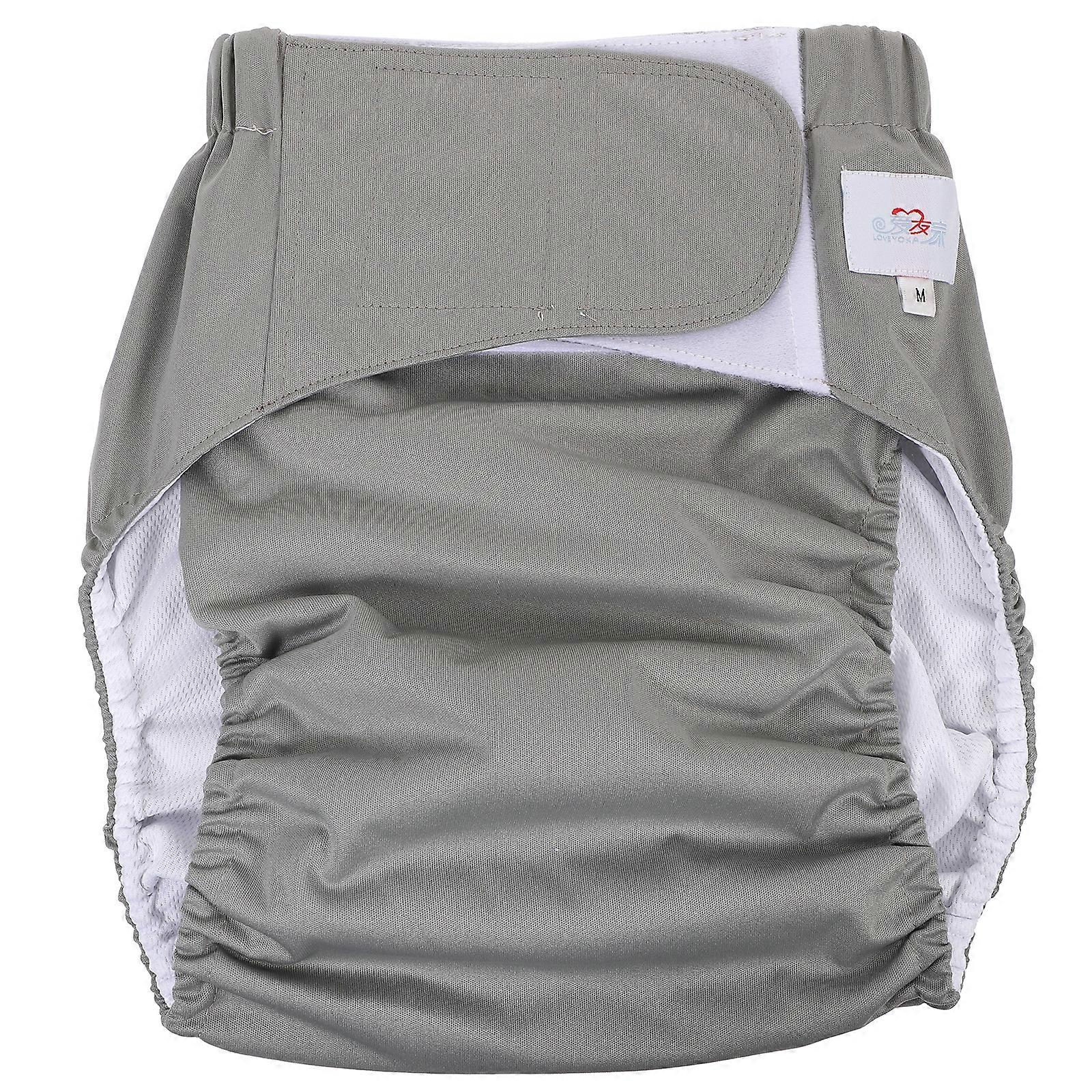 1PC Large Adult Nappy Reusable Washable Diaper Adjustable Large Nappy for Old Man Disabled Postoperative Care Size M (Random Color)