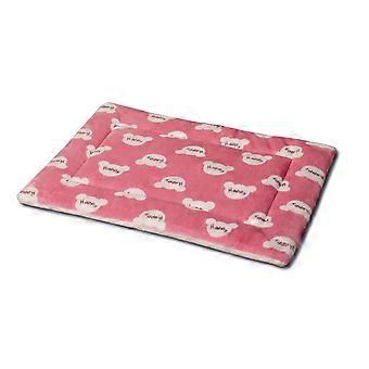 Pet Cushion Soft and Comfortable Thickened Multifunctional Dog Crate Mat for Dogs Cats PetsPink 50x35cm / 19.7x13.8in