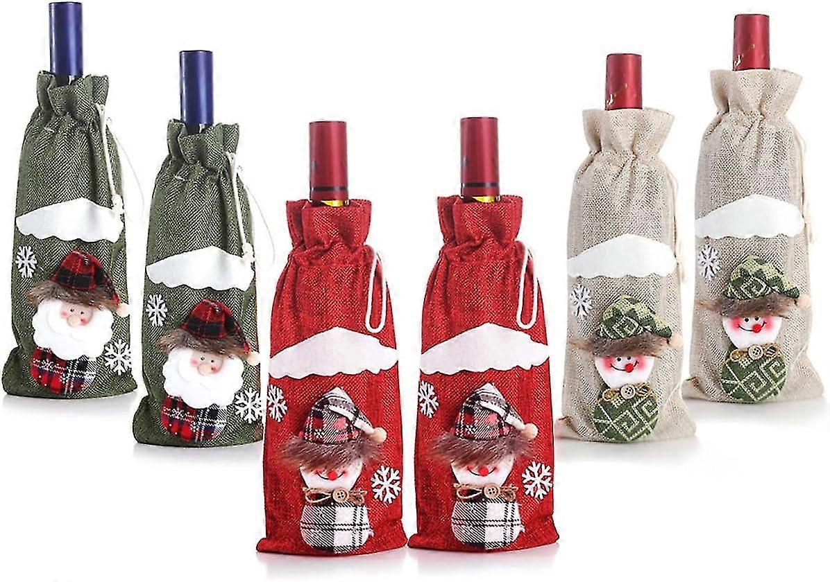 piece Christmas wine bottles set