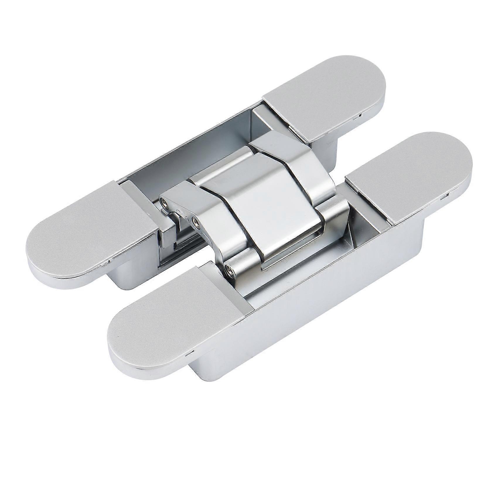 3d Adjustable Concealed Wood Door Mute Cross Hinge Adjustable, Silver