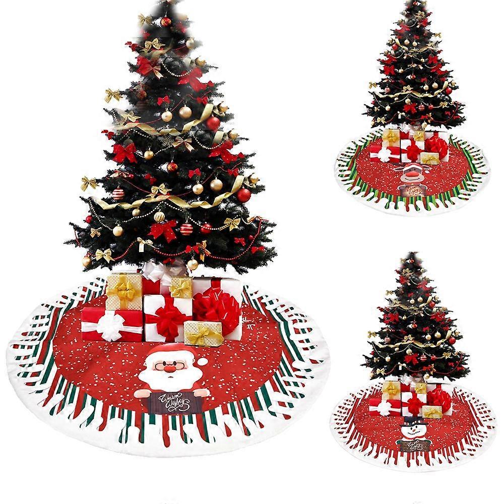 クリスマスツリースカートマットクリスマスオーナメントホリデーパーティーデコレーション屋内屋外アクセサリーギフト