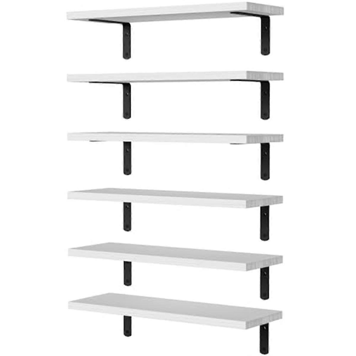Floating Shelves,Wooden Floating Shelves for Wall Decor, Wall Mounted Floating Bathroom Shelf for S