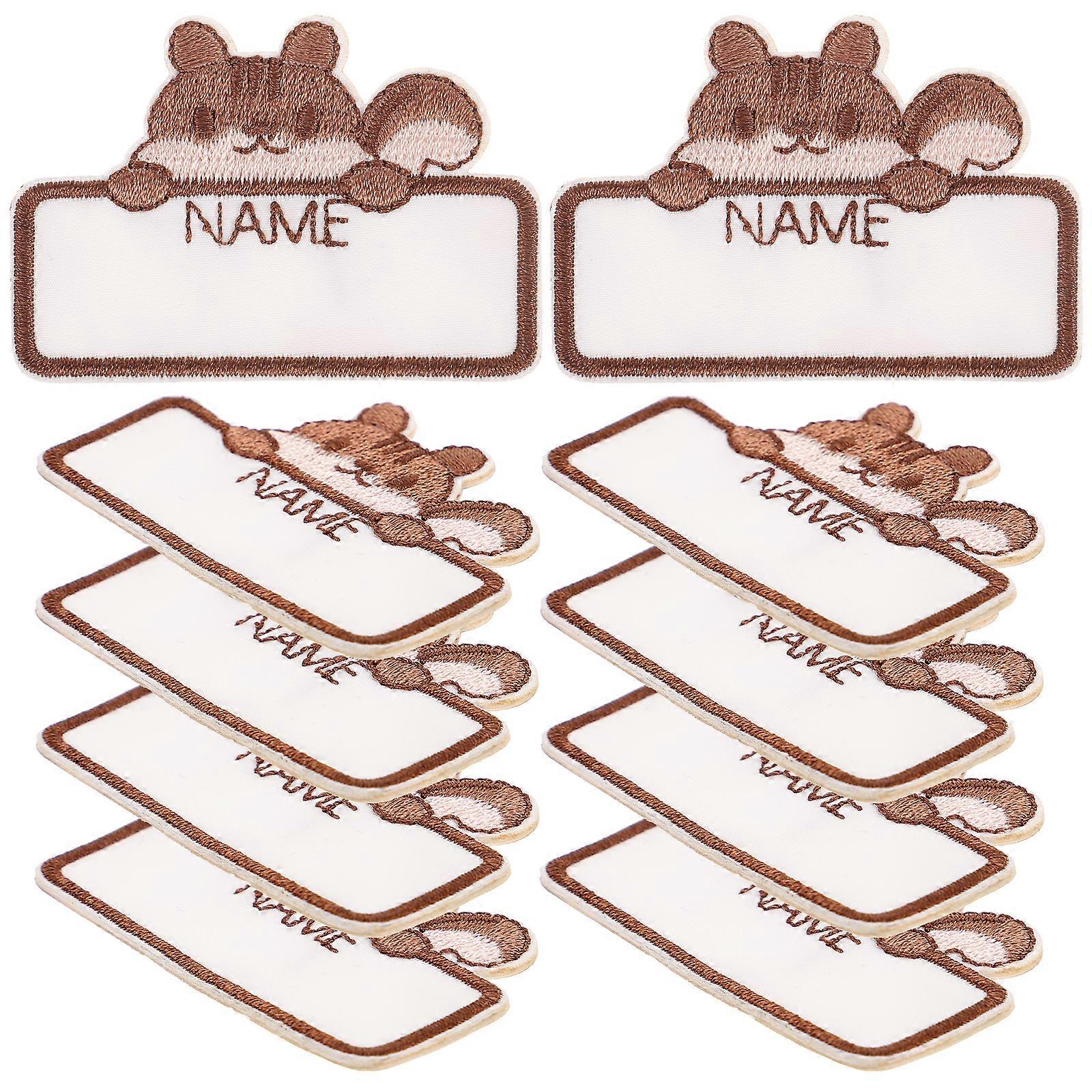 10pcs Clothes Iron On Name Tags Labels DIY Sewing Labels Crafts Sewing Name Tags Iron On Name Tags