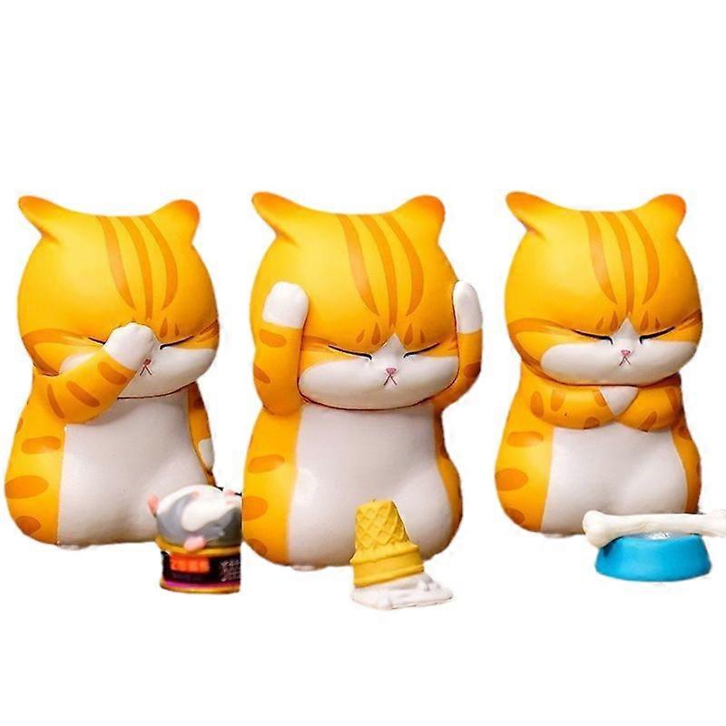 Αξιολάτρευτο άγαλμα στολιδιού κούκλας γάτας - Τέλεια διακόσμηση επιφάνειας εργασίας, δώρο παιχνιδιών και αξεσουάρ δωματίου