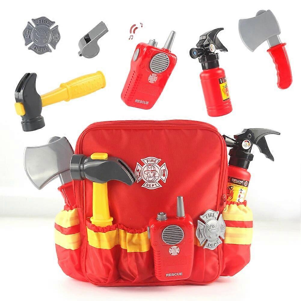 7pcs Role Play Toy Exquisite Appearance Dress Up Toy Fine Polishing Firefighter Costume Set Best Gifts for Kids Children