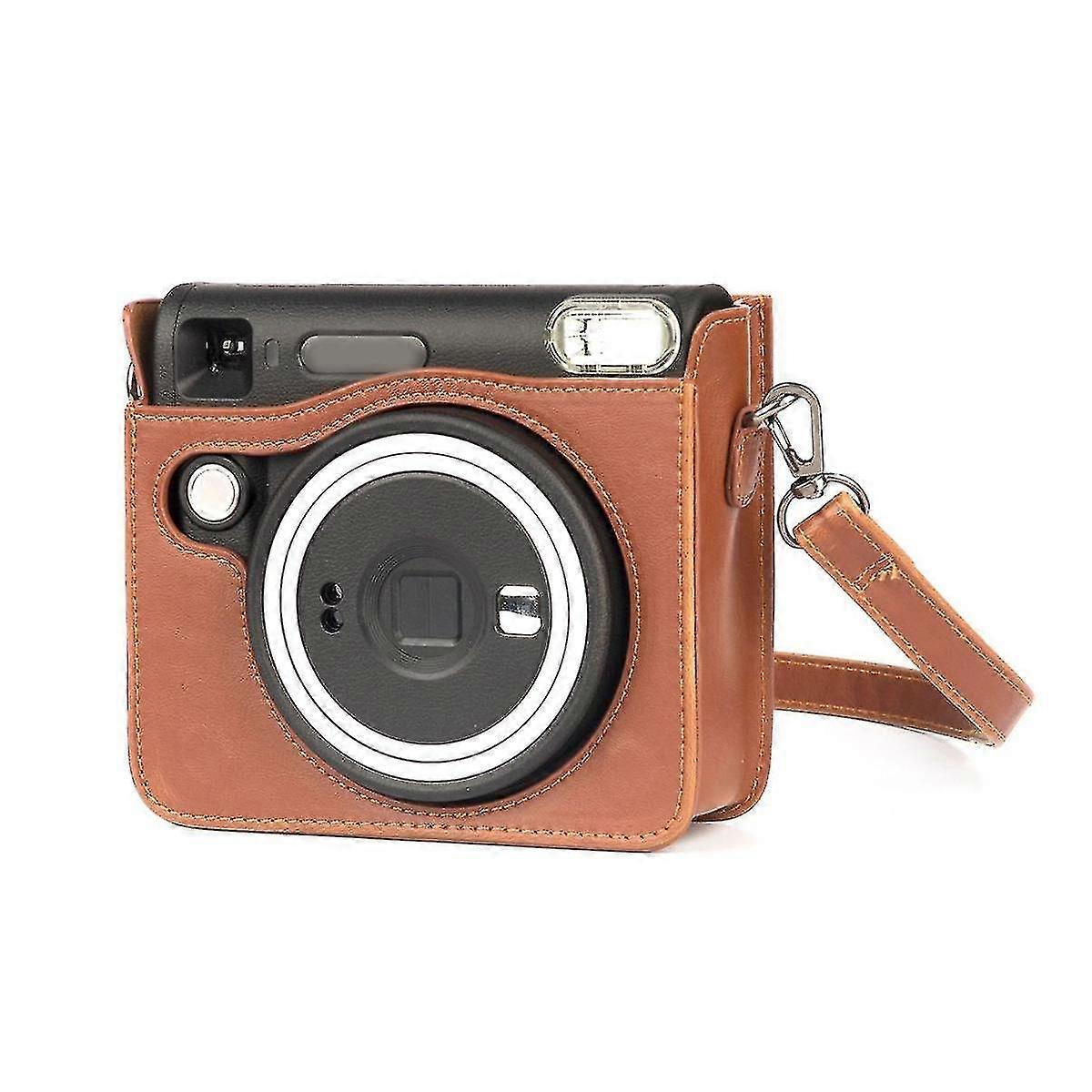 Retro Camera Bag For Square Sq40 Cameras Bags Shockproof Case With Adjustable Shoulder Strap Brown