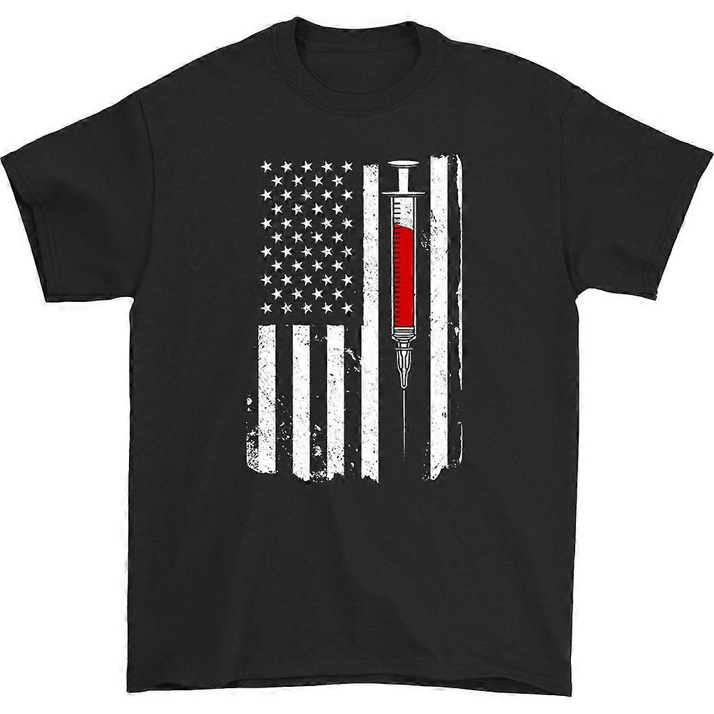 Phlebotomist Us Flag T-shirt