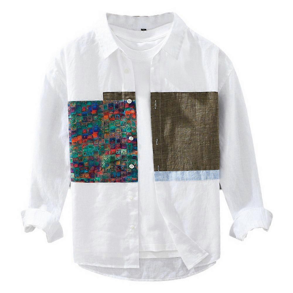 Men's Print Pure Linen Shirt