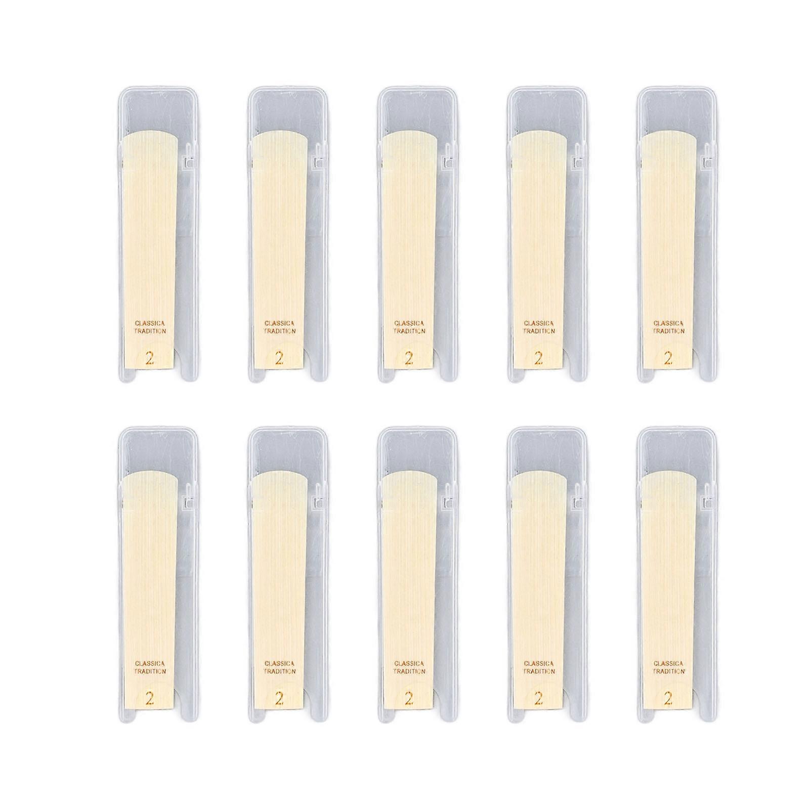 10PCS Tenor Soprano Saxophone Reeds Stable Sound Excellent Response Traditional Sax Reeds Strength 2.0