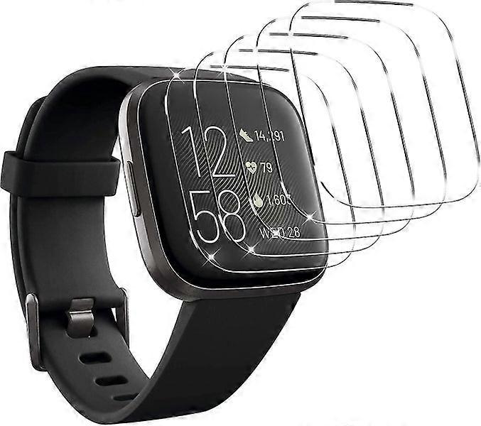 [5 Pack] Fitbit Versa 2 Tempered Glass Screen Protector, Waterproof
