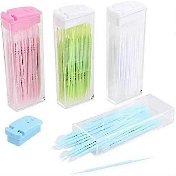 200-Piece Plastic Toothpick Pack with Poke Head in 4 Boxes