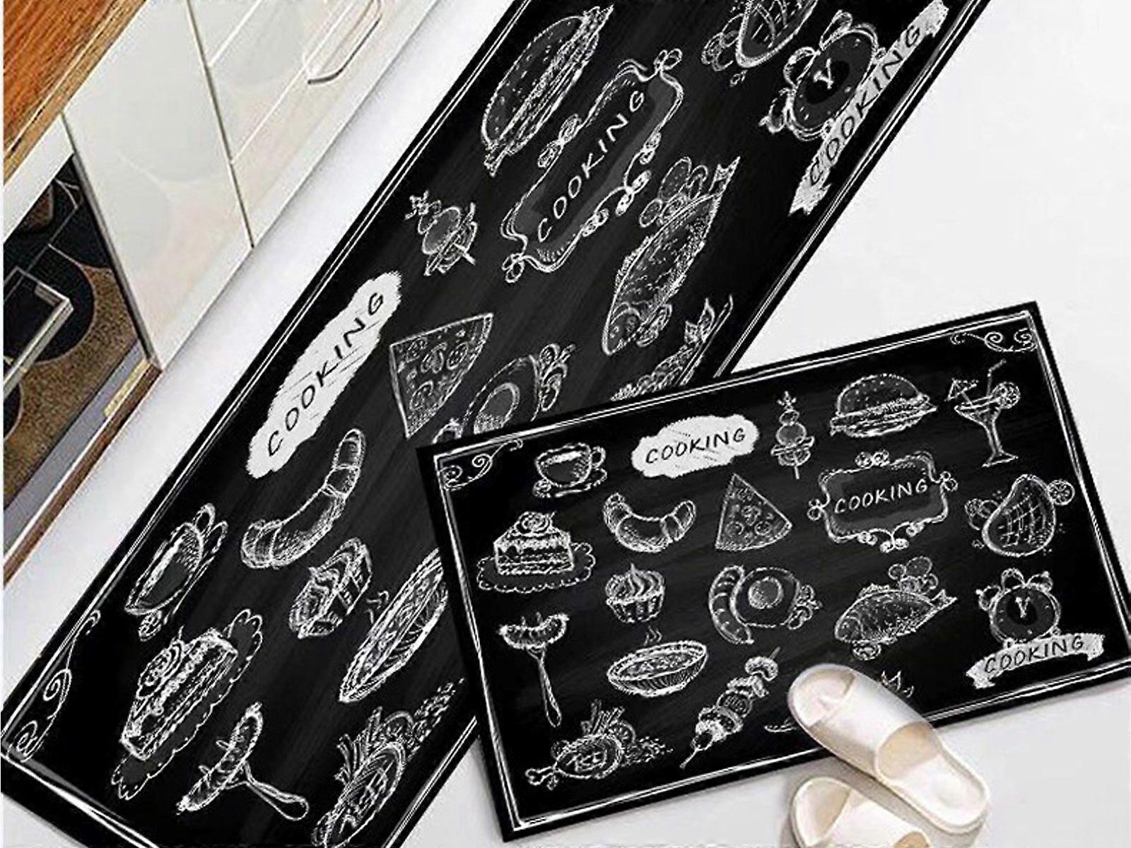 2Pcs Kitchen Mat Kitchen Rug Rectangular Floor Mat Set Area Rug - ST3