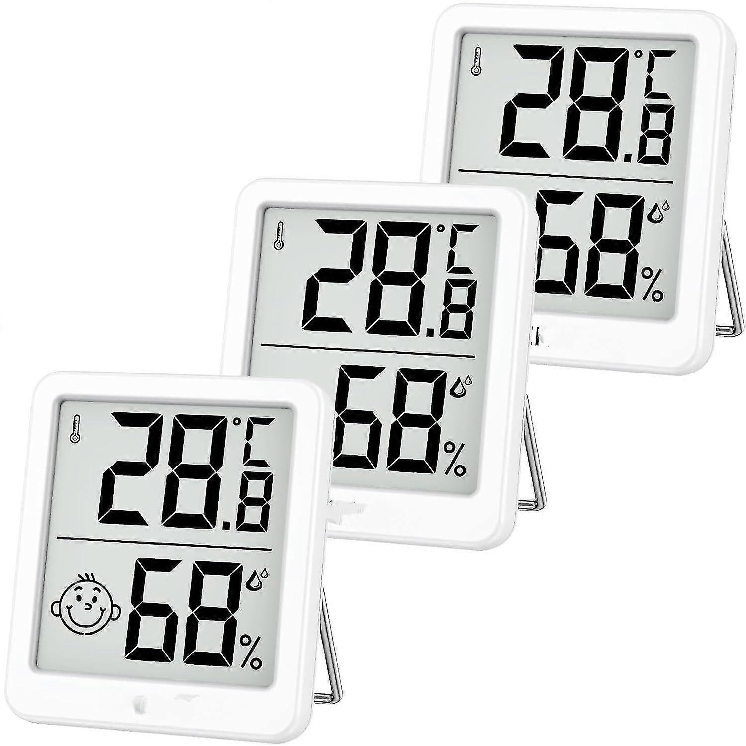 Thermometer Hygrometer Indoor Digital Mini Lcd Thermometer Indoor 3 Pieces And Humidity Meter Room Thermometer Indoor With Smiley Indicator For Baby R