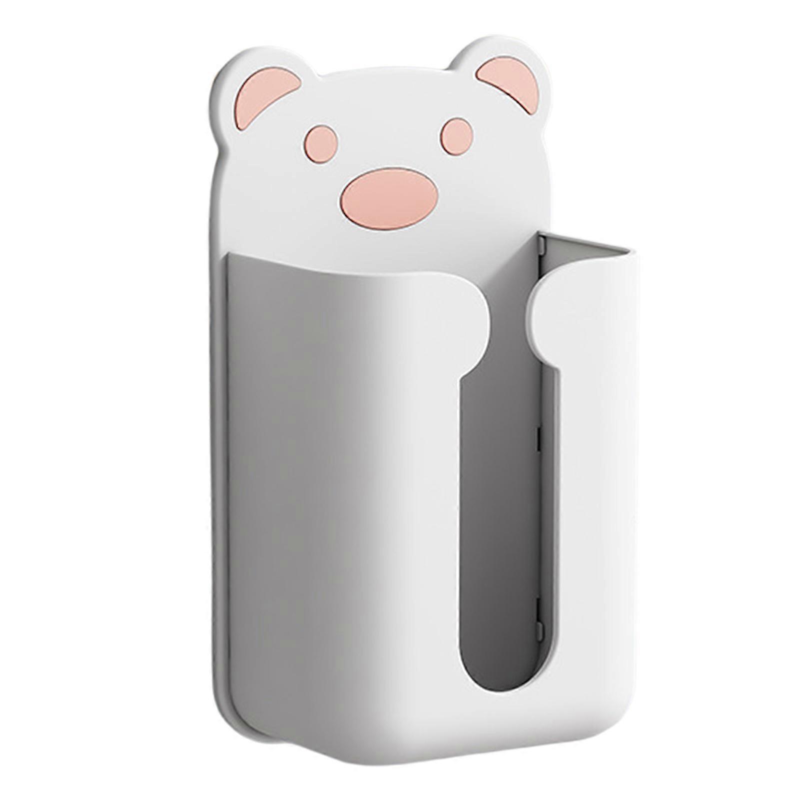 Wall Mounted Bear Tissue Box Multifunctional Tissue Storage Case Mask Storage Holder