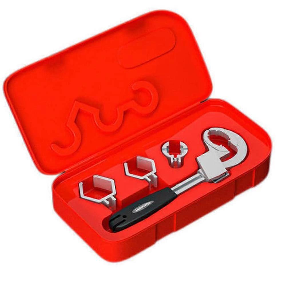 5Pcs Bathroom Wrench Multifunctional Adjustable Wrench Tap Spanner Wide Opening Spanner with Replac