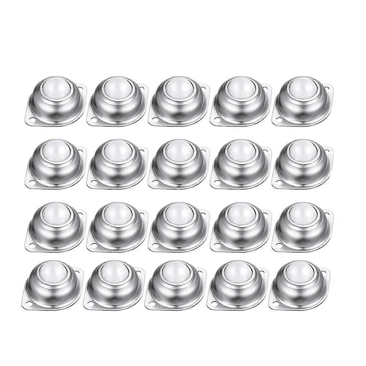 20 Pcs 1 Inch Roller Ball Transfer Bearing Nylon Round Ball Transfer Unit Universal Ball Casters fo