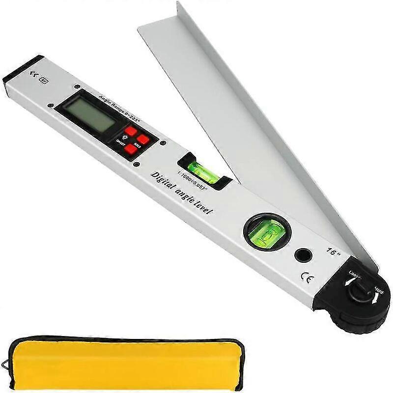 Digital Angle Protractor 400mm/16inch Backlit Lcd Digital Horizontal Angle Ruler