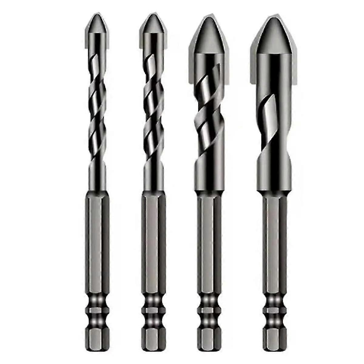 High-Strength Eccentric Twist Drill Bit,Drill Bits Sets,High Hardness Skewed Head Eccentric Drill Bits(Color: 6+8+10+12)