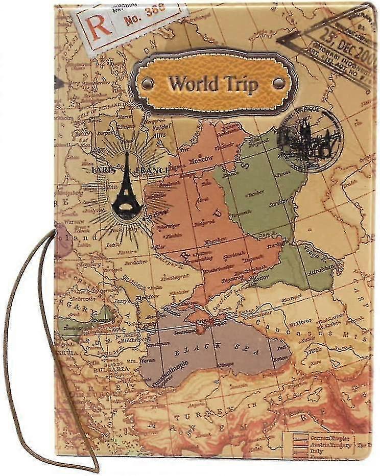 Passport Holder Map Organizer Leather