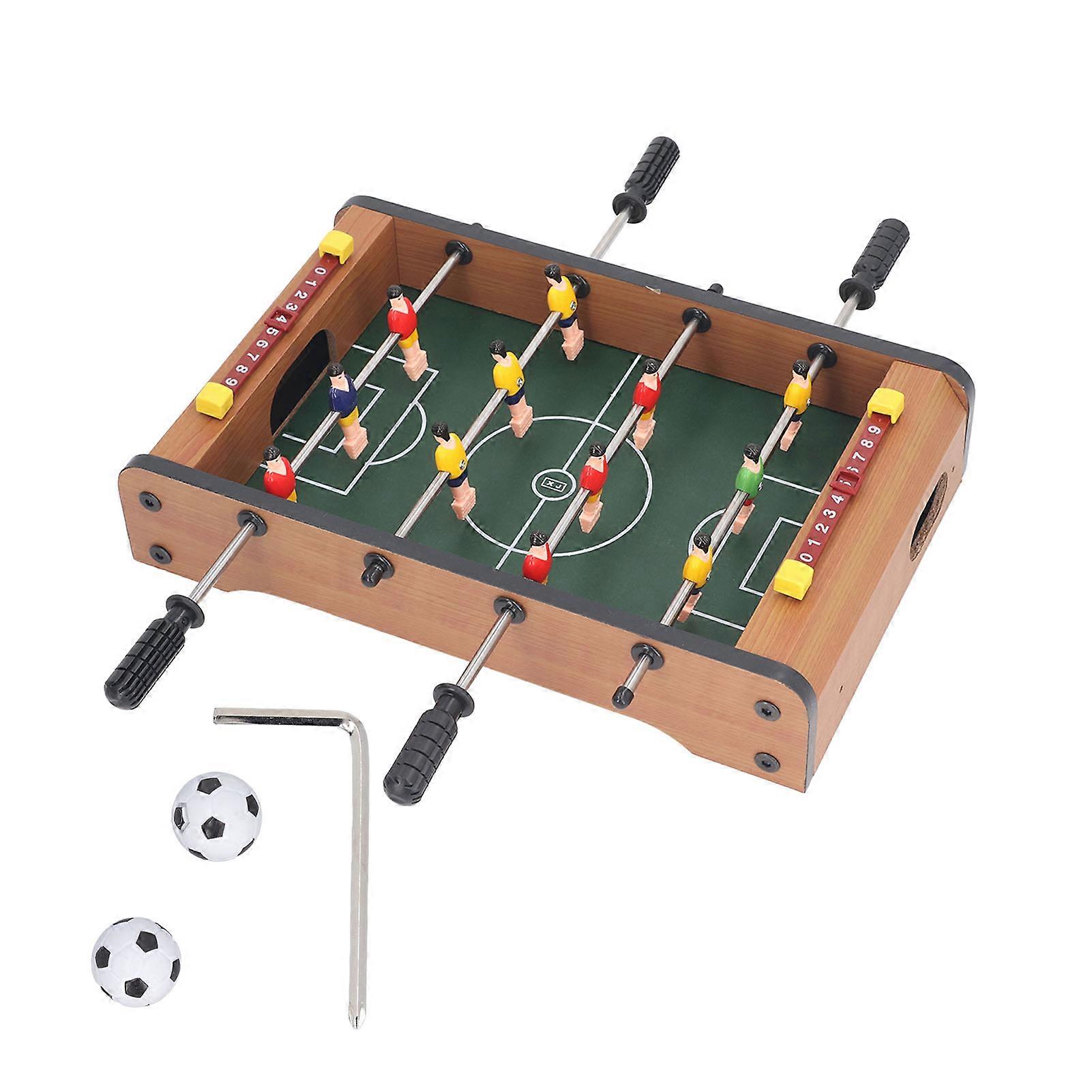 Kids Table Football Game Set with 2 Balls Interactive 4 Rows Table Soccer for Adults Kids