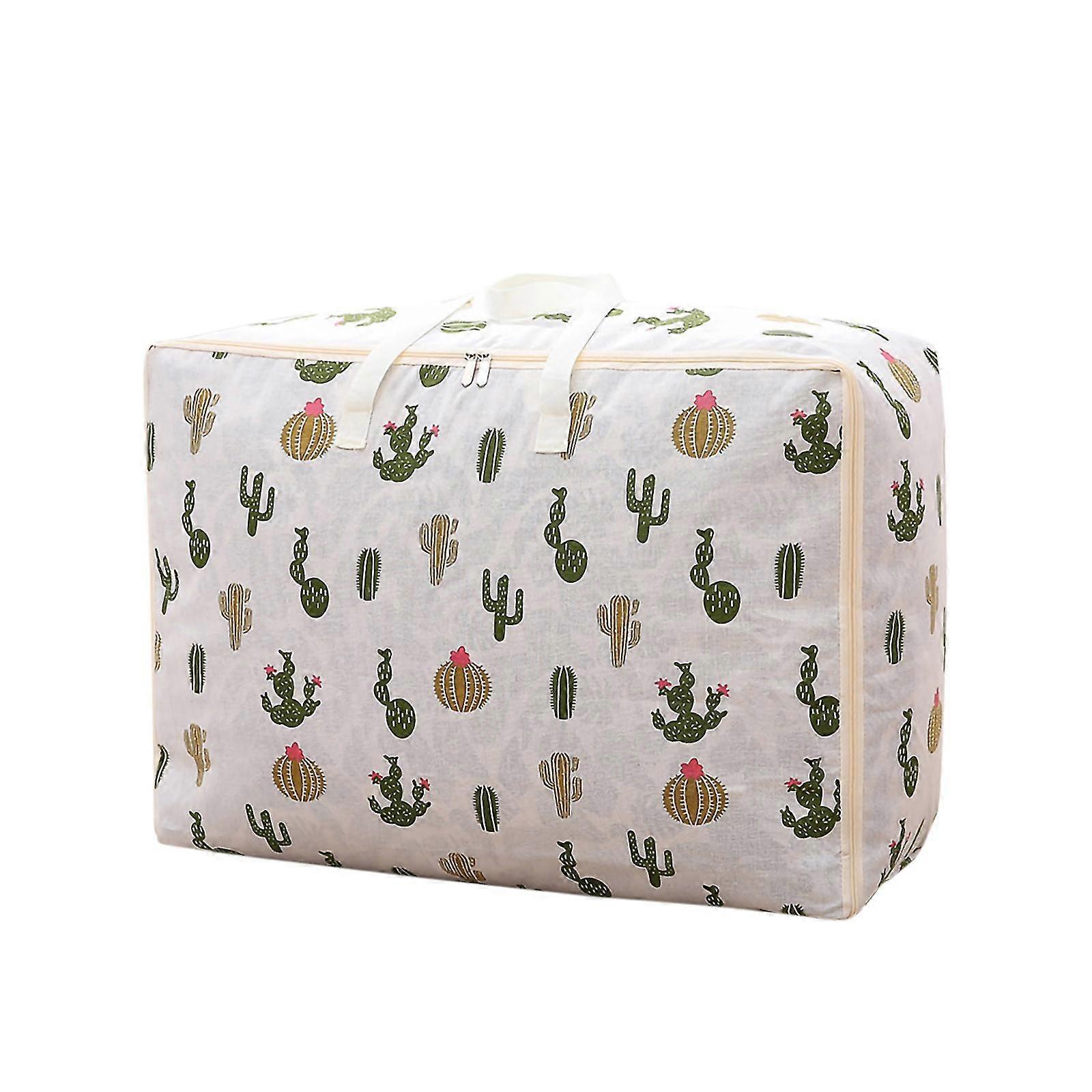 Largecapacity Storage Bag With Handle Largecapacity Storage Bag Foldable Storage Bucket For Quilt Blanket And Pillow