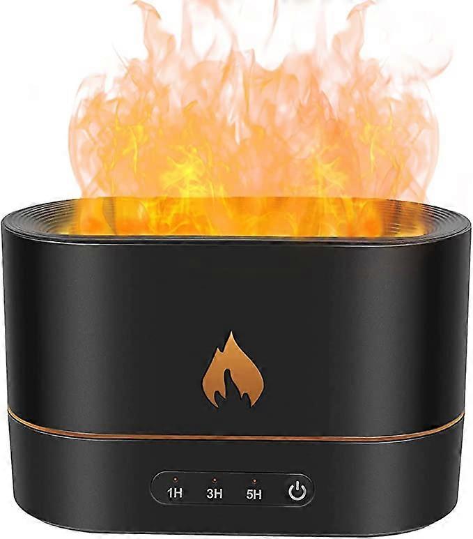 Essential Oil Diffuser Aromatherapy Cool Mist Humidifier for Bedroom Simulated Flame Night Light Aroma Diffuser Auto Shut Off 3 Timer Mode Whisper Qui