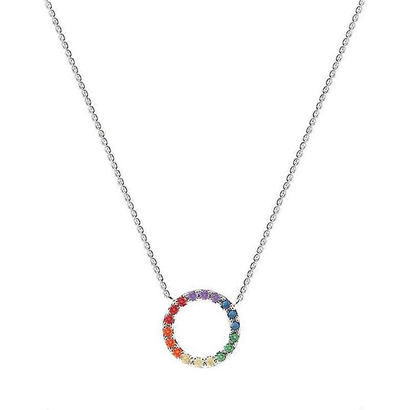 Women's Cubic Zirconia Rainbow Necklace