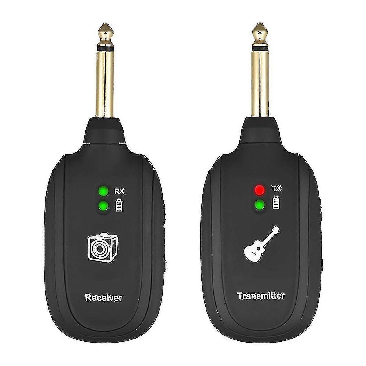Wireless Guitar System, Wireless Guitar Transmitter Receiver 4 Channel Audio Transmitter Receiver For Electric Guitar Bass Violin