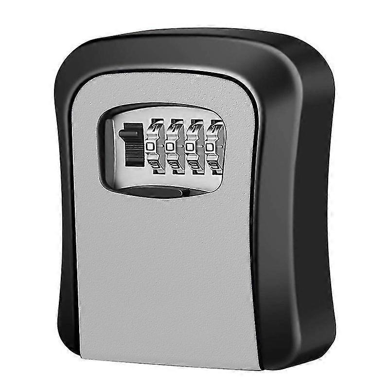 Key Lock Box Wall Mounted Key Safe Box Weatherproof 4 Digit Combination 2022(grey)(1pcs)