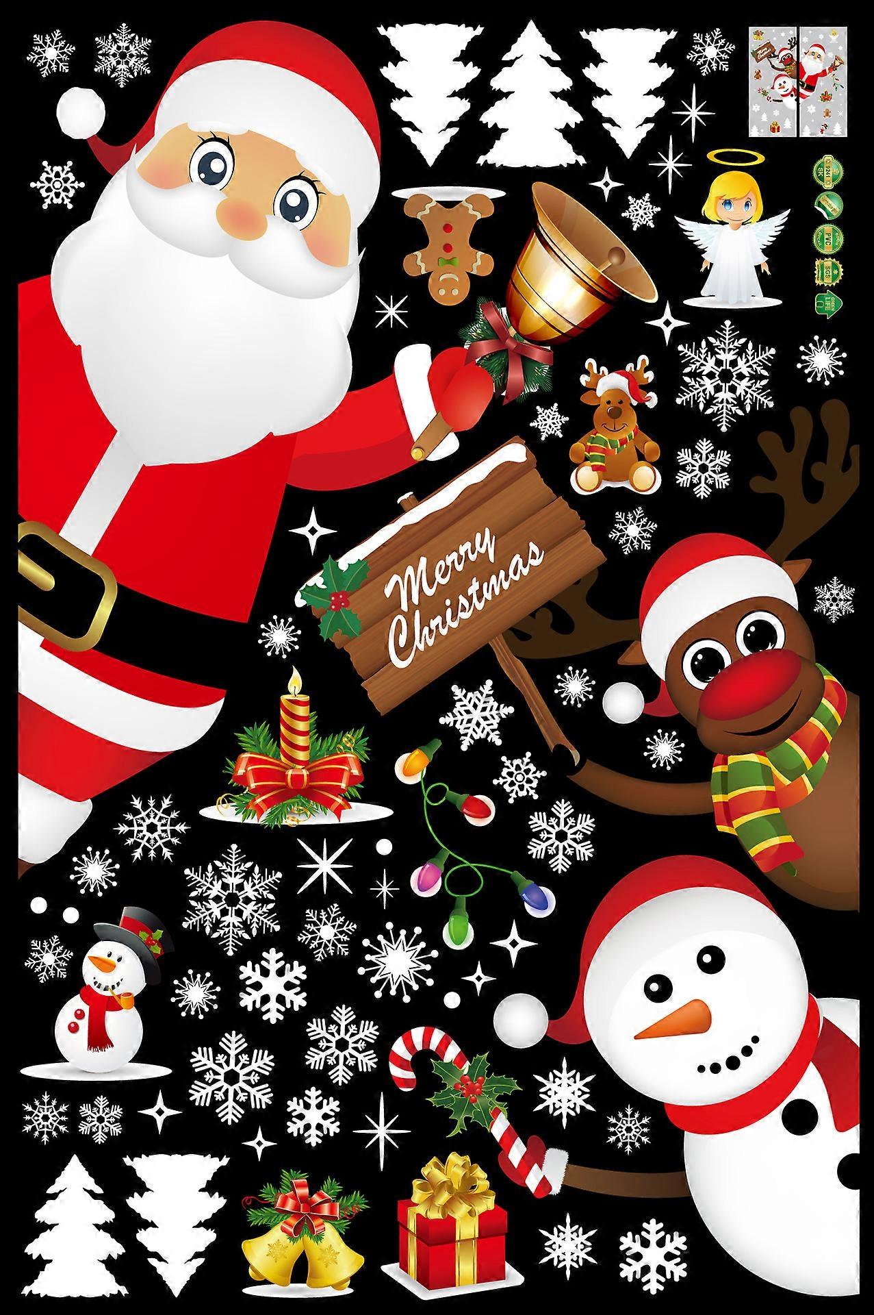 1set Christmas Xmas Santa Removable Window