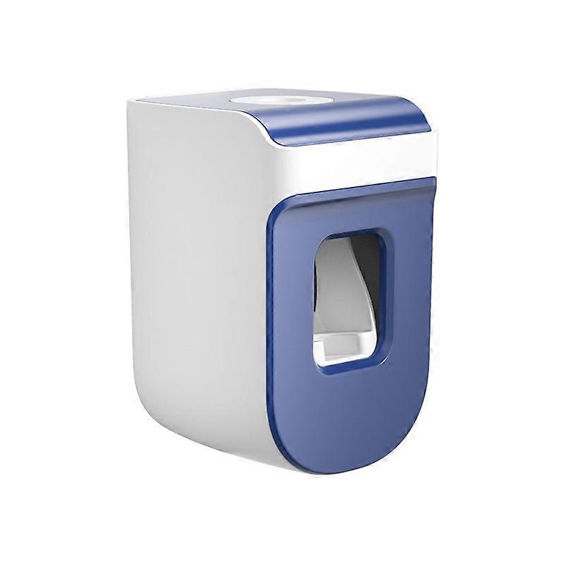 Automatic Toothpaste Squeezer, Wall Mounted Toothbrush Shelf, No Drillingblue6.2*9.8cm