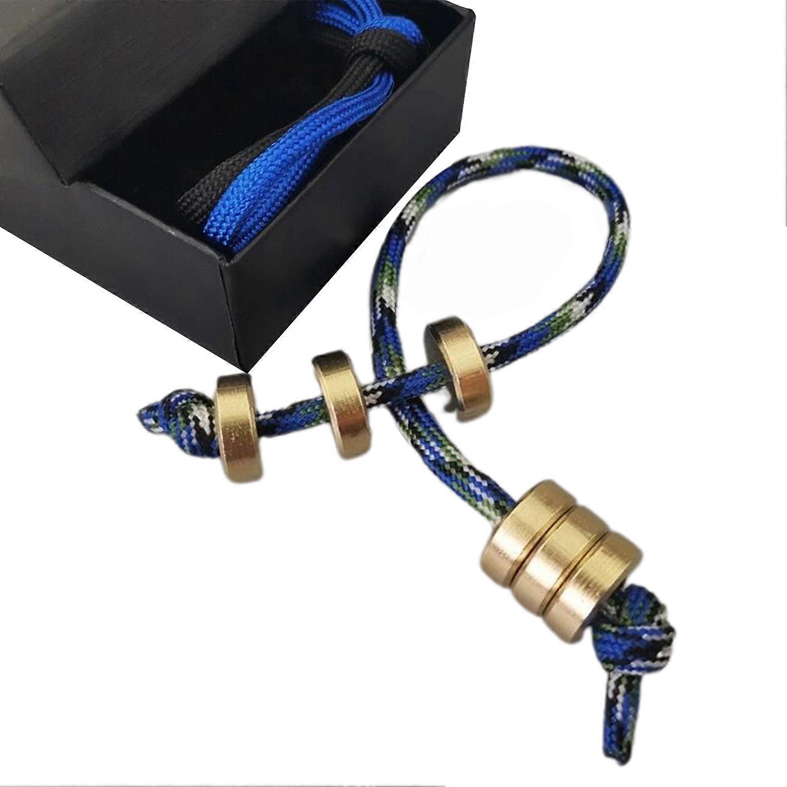 1 套 Fidget 玩具 便携式 Fidget Beads 玩具套装 耐磨绳指尖减压玩具 适合儿童 成人