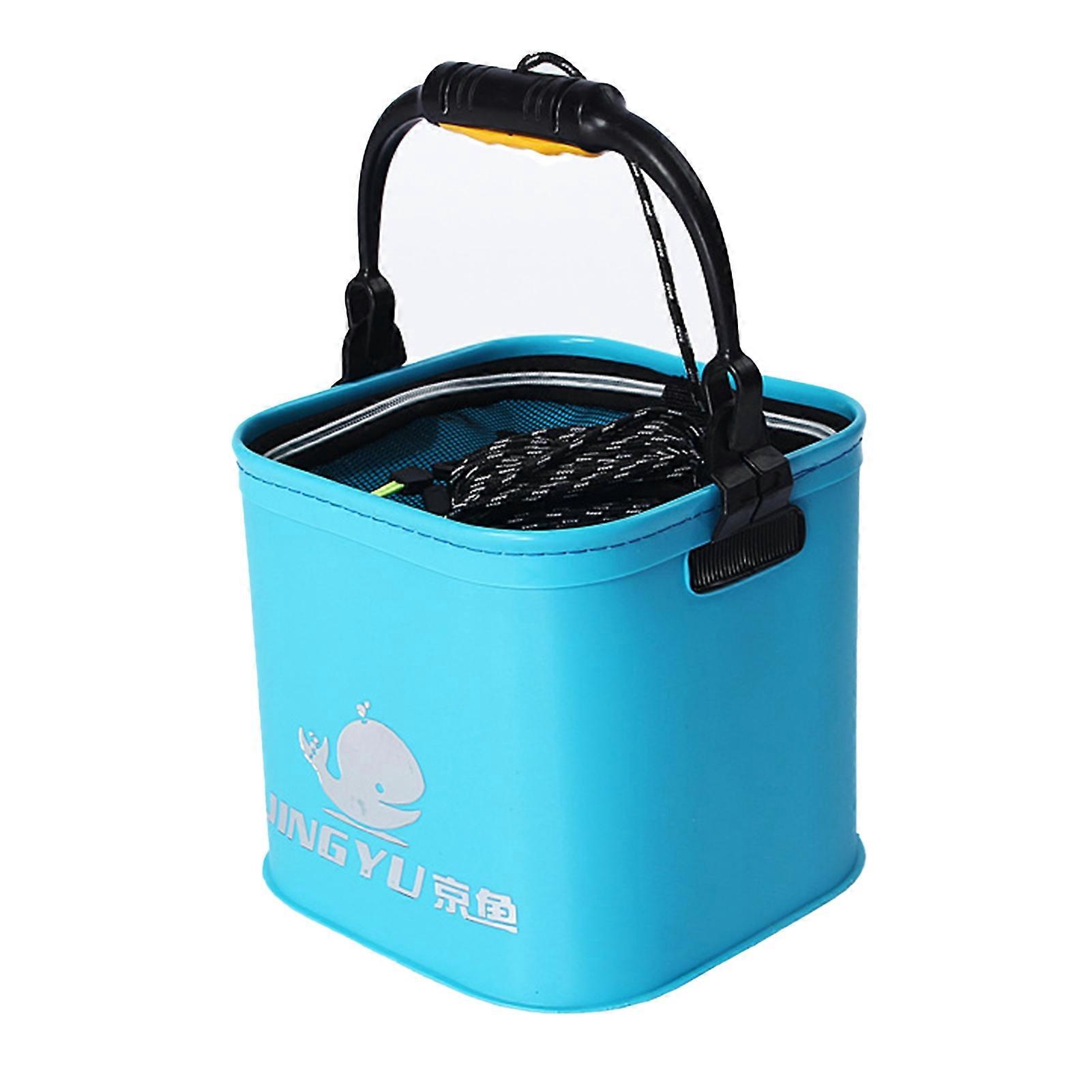Kaesi Fishing Bucket Folding Portable Collapsible Multifunctional Fish Live Bait Container for Fishing