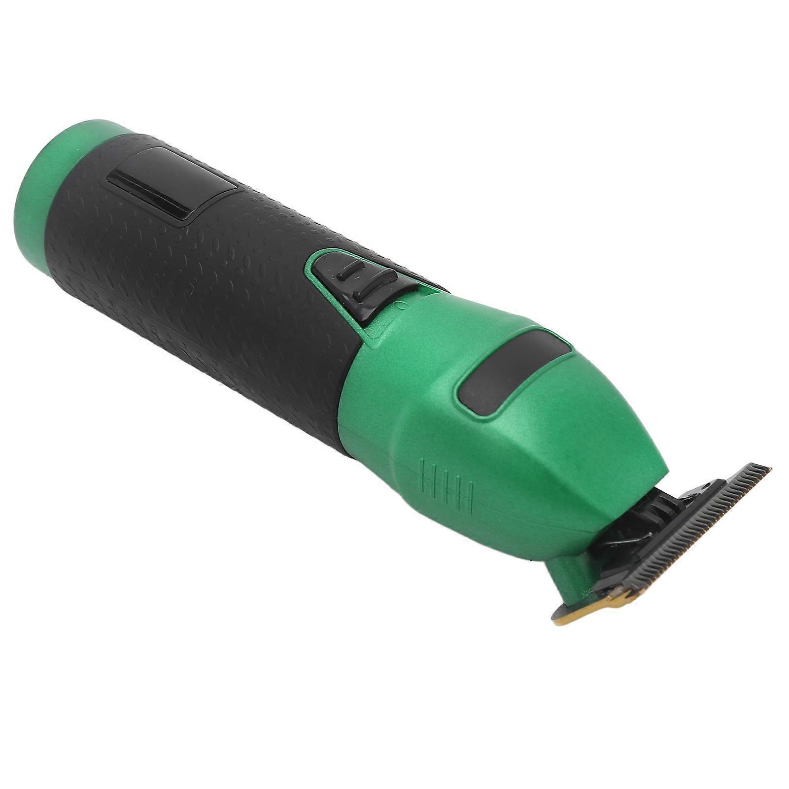 Electric Hair Clipper for Men Cordless Rechargeable LED Display Hair Cutting Trimmer with 4 Guide Comb Green Black