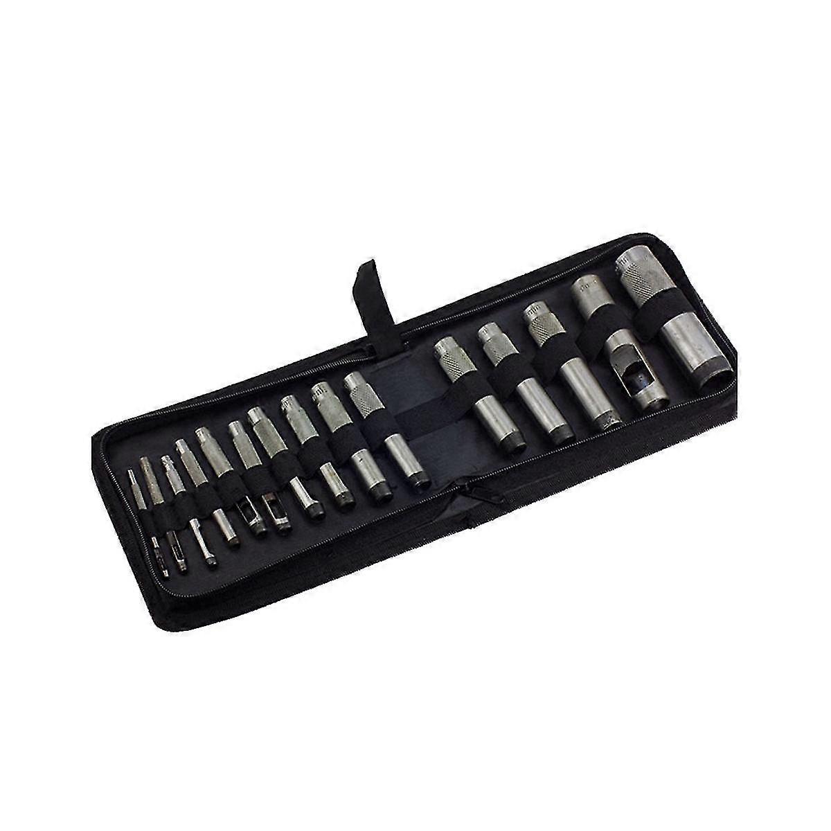 15Pcs of Circular Punching Belt Punch Set Belt Punching DIY Hand Punching Tool is Suitable for Leat