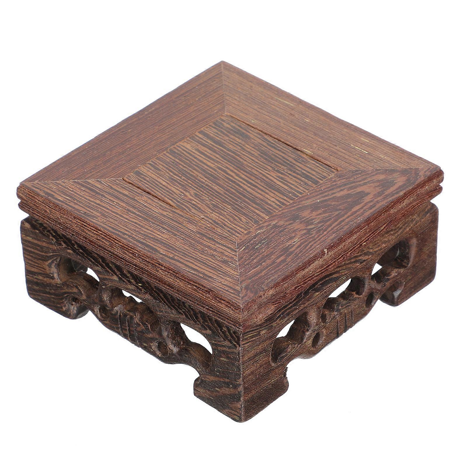 1pc Delicate Teapot Holder Wenge Display Stand for Home Jade Stone Wood Display Rack