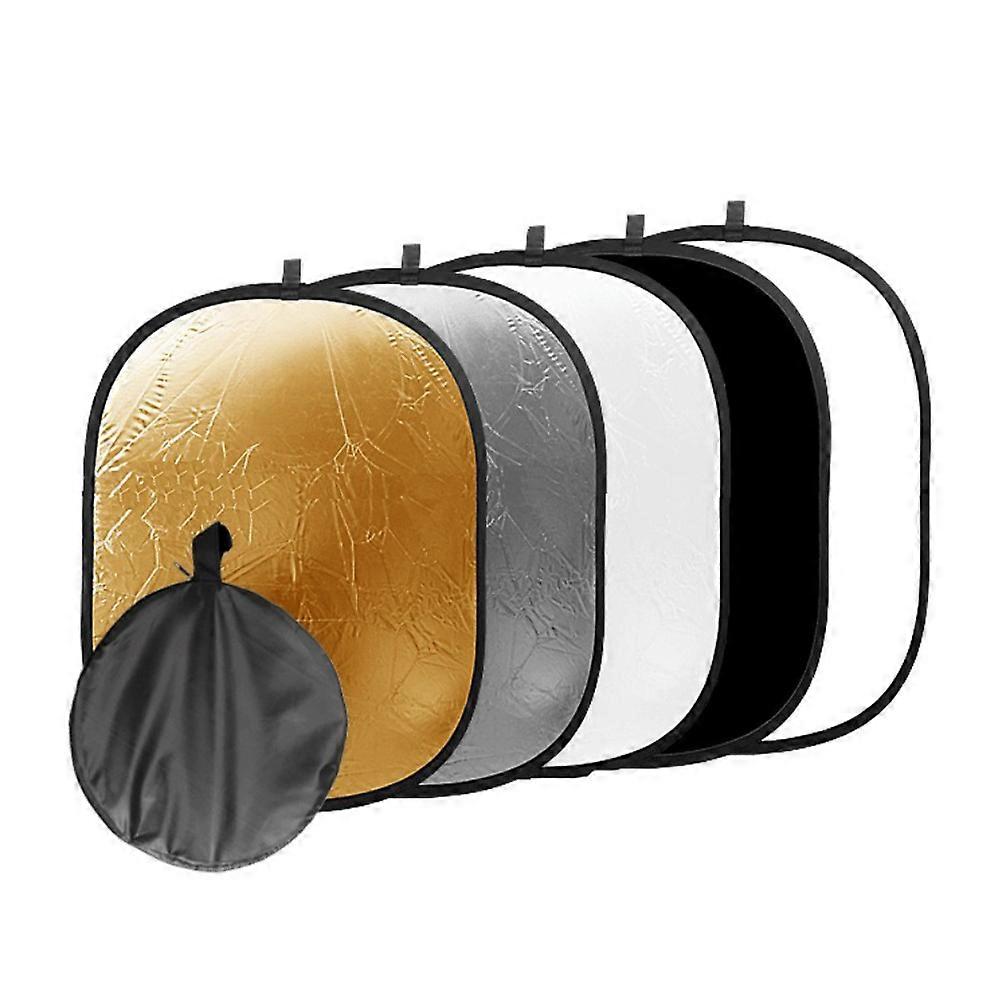 Professional 5-in-1 Oval Portable Collapsible Multi Disc Photography Studio Photo Camera Lighting Reflector 90 x 120cm