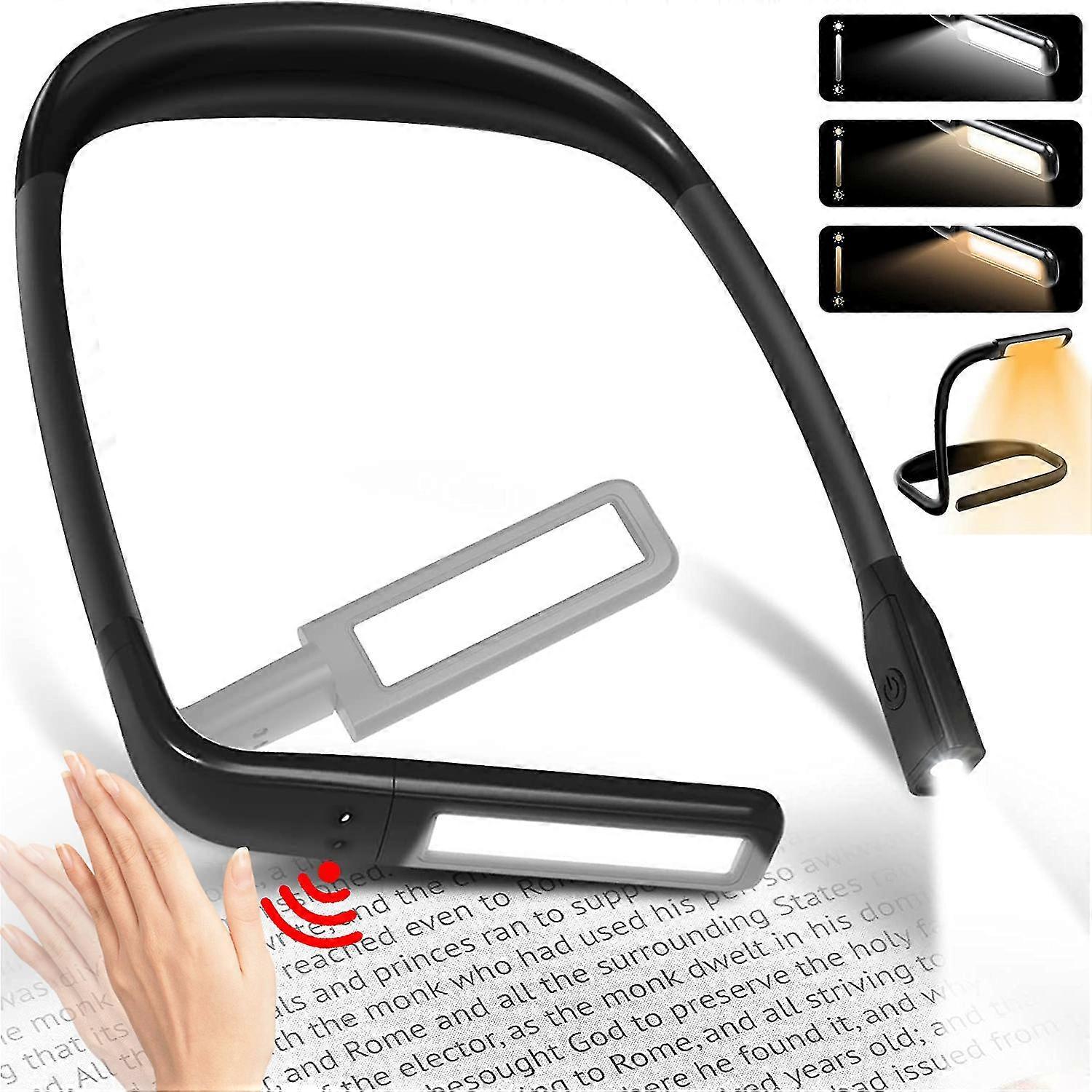 Led Neck Reading Light With Motion Sensor Book Light For Reading In Bed Rechargeable Desk Lamp For Repairing Camping Knitting
