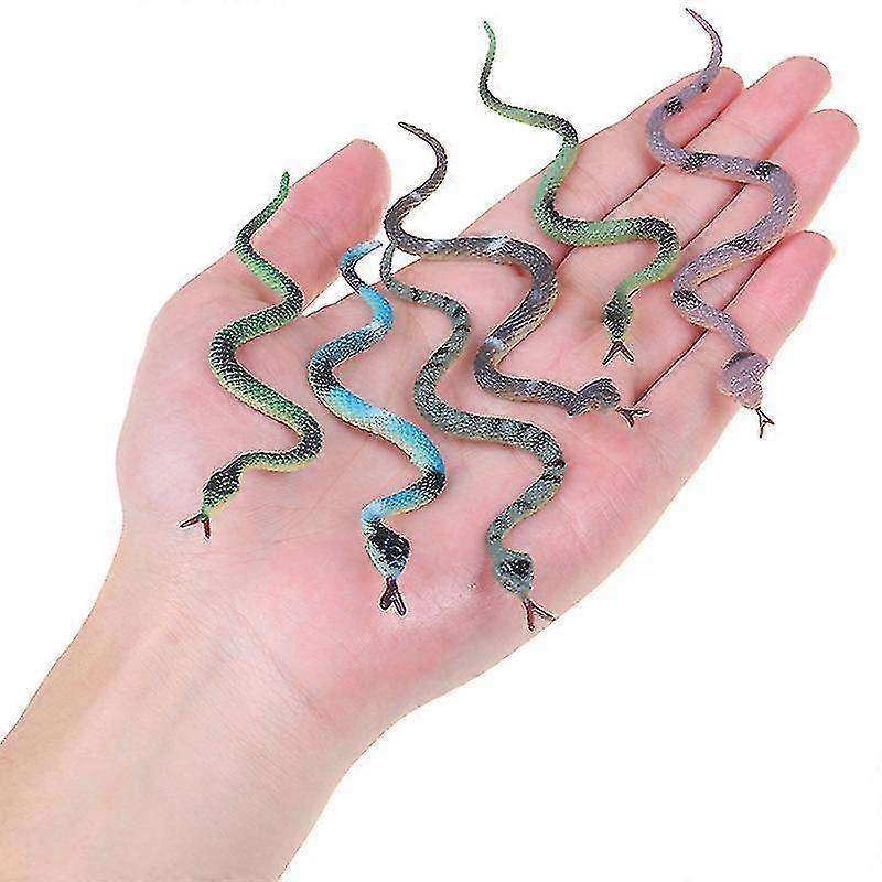 12pcs High Simulation Toy Plastic Snake Model Funny Scary Snake Kids Prank Toys