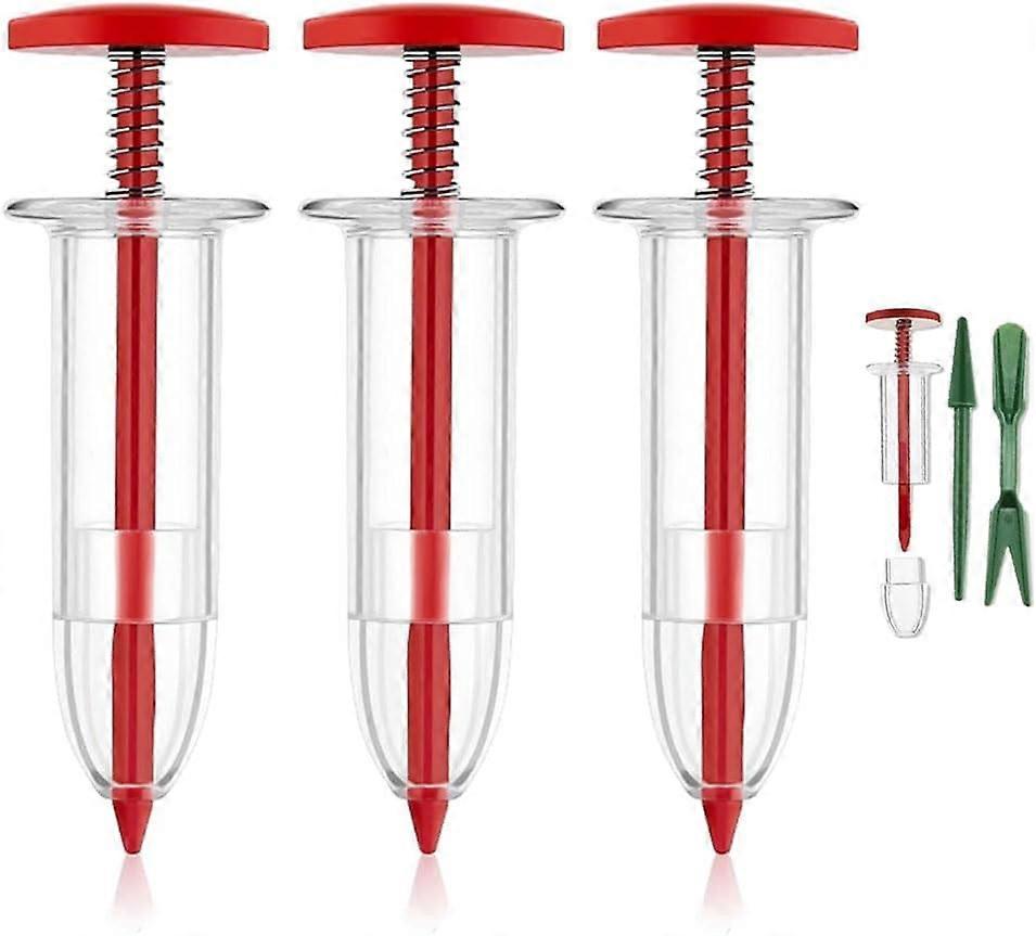 2024 New Mini Seed Spreader, 6 Pack Mini Sowing Seeds Dispenser Hand Tool, Seedlings Dibber and Widger Set Handheld Garden Seeder Sower Planter for Sm