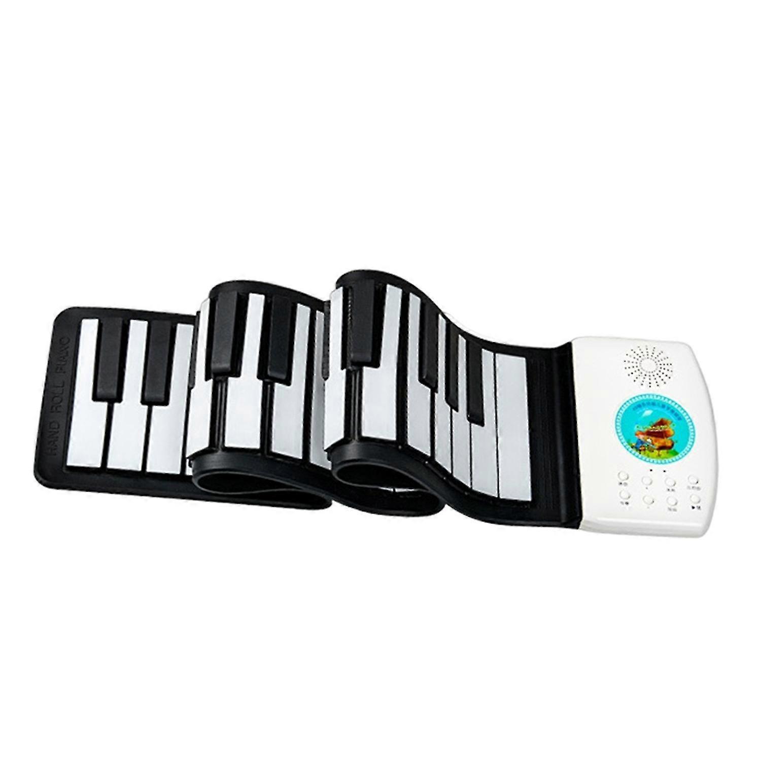 49 Keys Piano Keyboard Rechargeable Roll Up Silicone Electronic Organ Built-in Speaker for Children