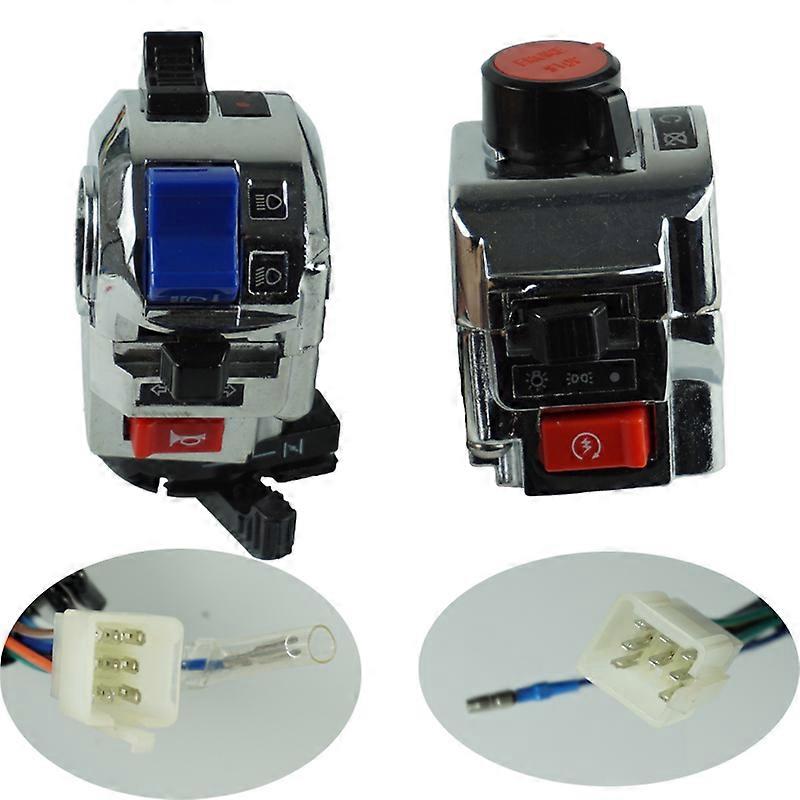 1 Pair 12V Aluminum Motorcycle 7/8\