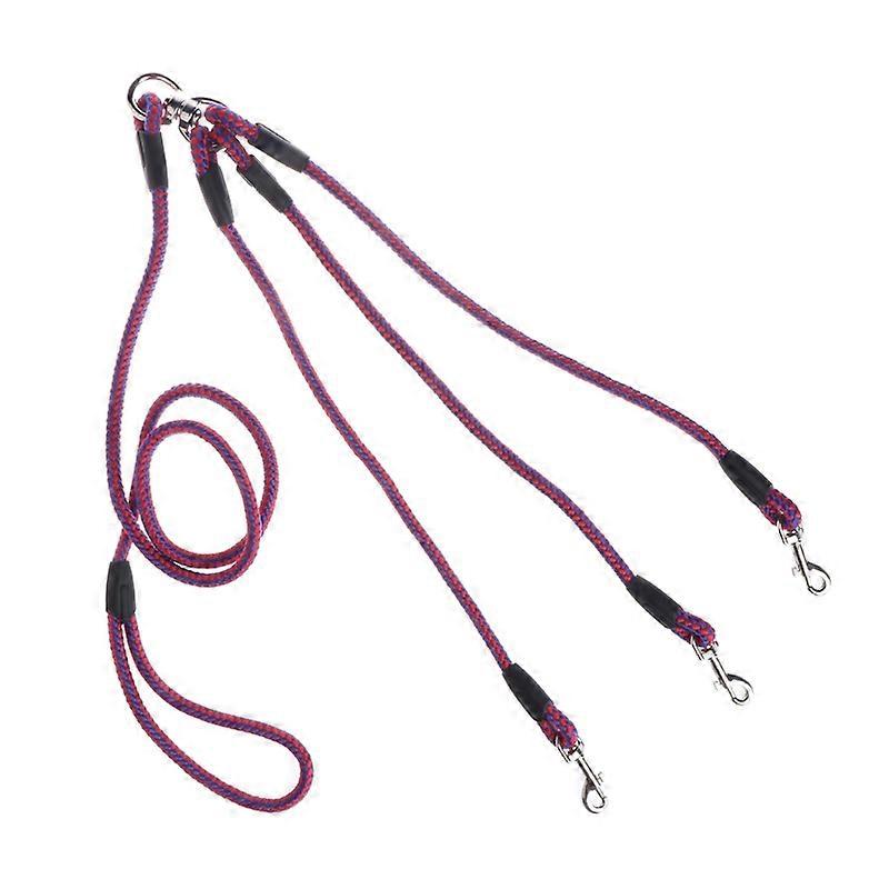 3 in 1 Dog Leashes with Nylon Handle Long Nylon Rope Lead Detachable Dog Lead for Double Triple Multiple Pet Puppy