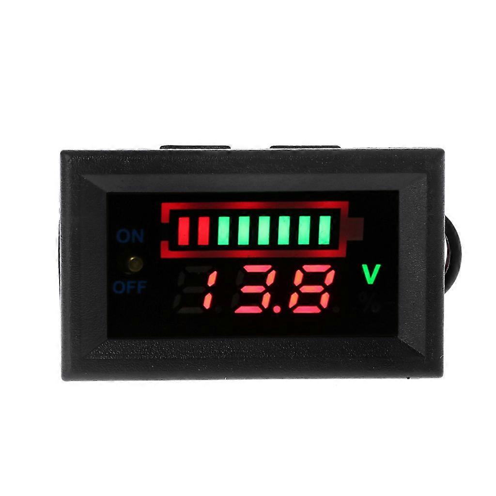 12V Voltmeter Voltage Meter Lead Acid Battery Capacity Indicator with Switch