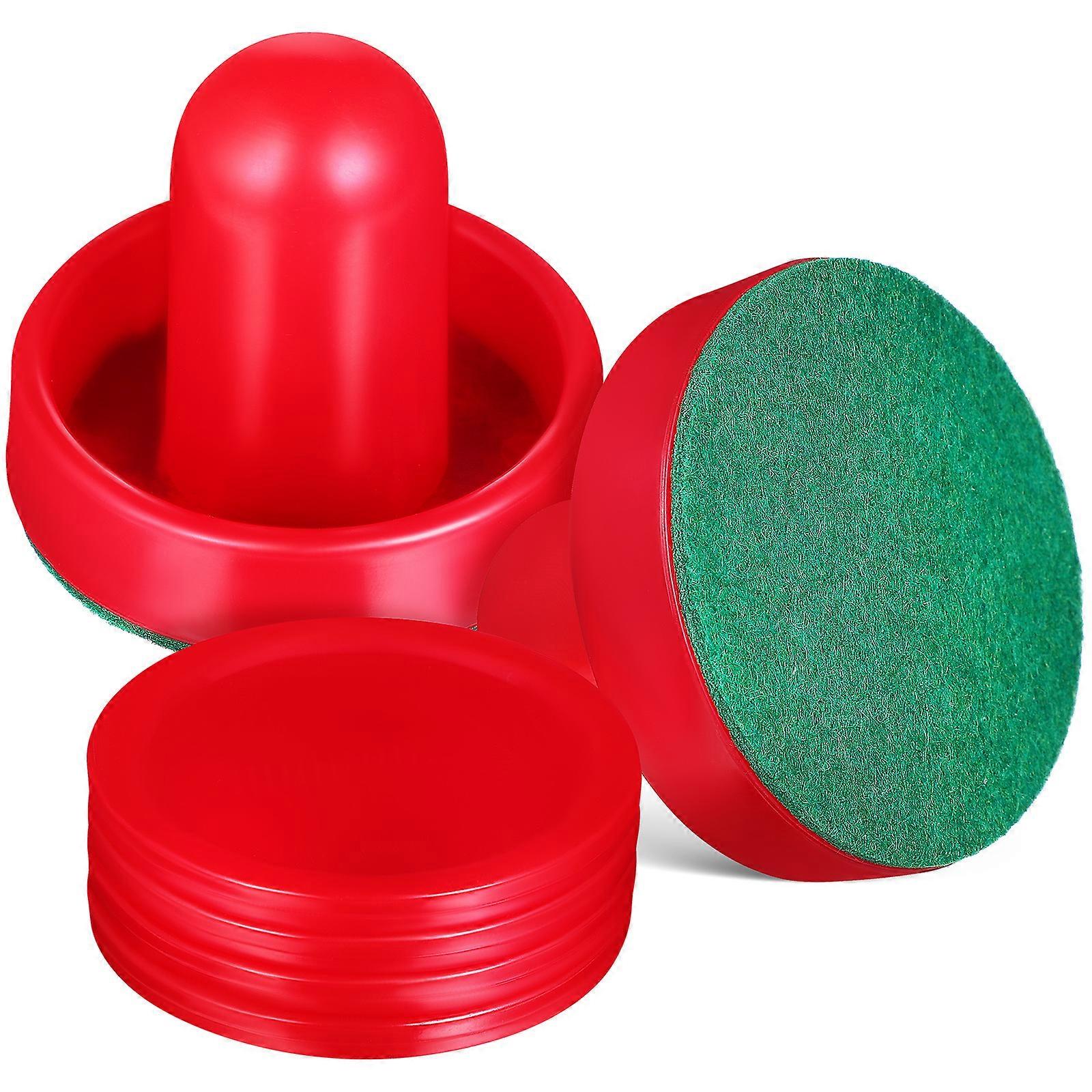 1 Set of Ice Hockey Replacement Pucks Paddles Slider Pushers with Pads for Tables Game Accessories