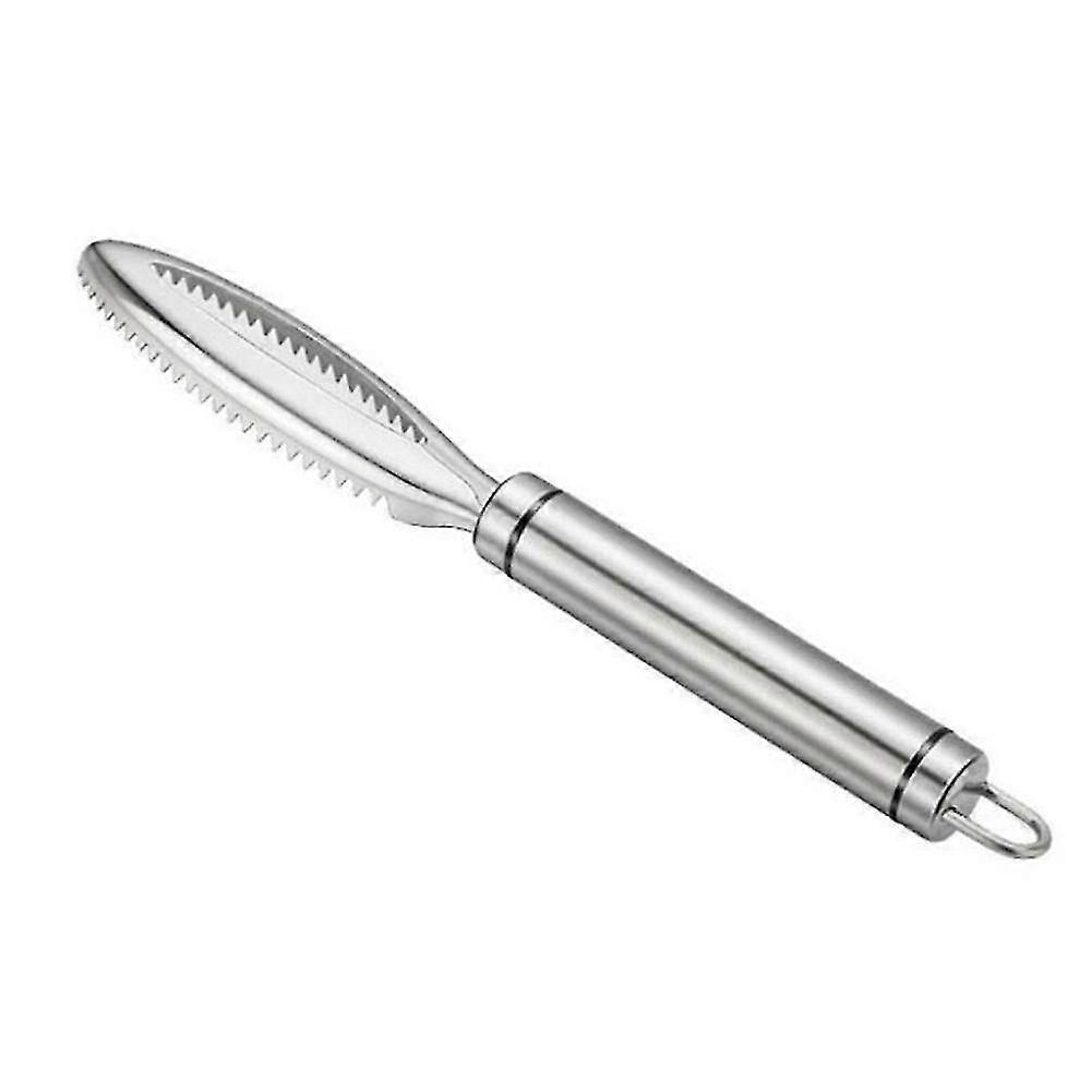 24cm Fish Scale Remover Scraper Cleaner Kitchen Gadgets. (silver)(1pcs)