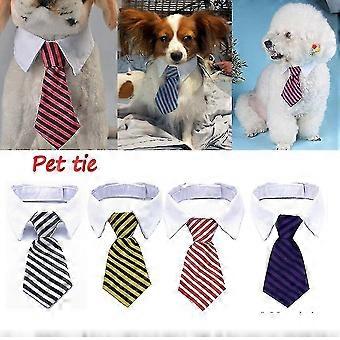 1pc Pet Dog Formal Necktie Tuxedo Bow Tie Striped Collar For  Medium Large Dogs Cat Puppy Dog Bow Ti