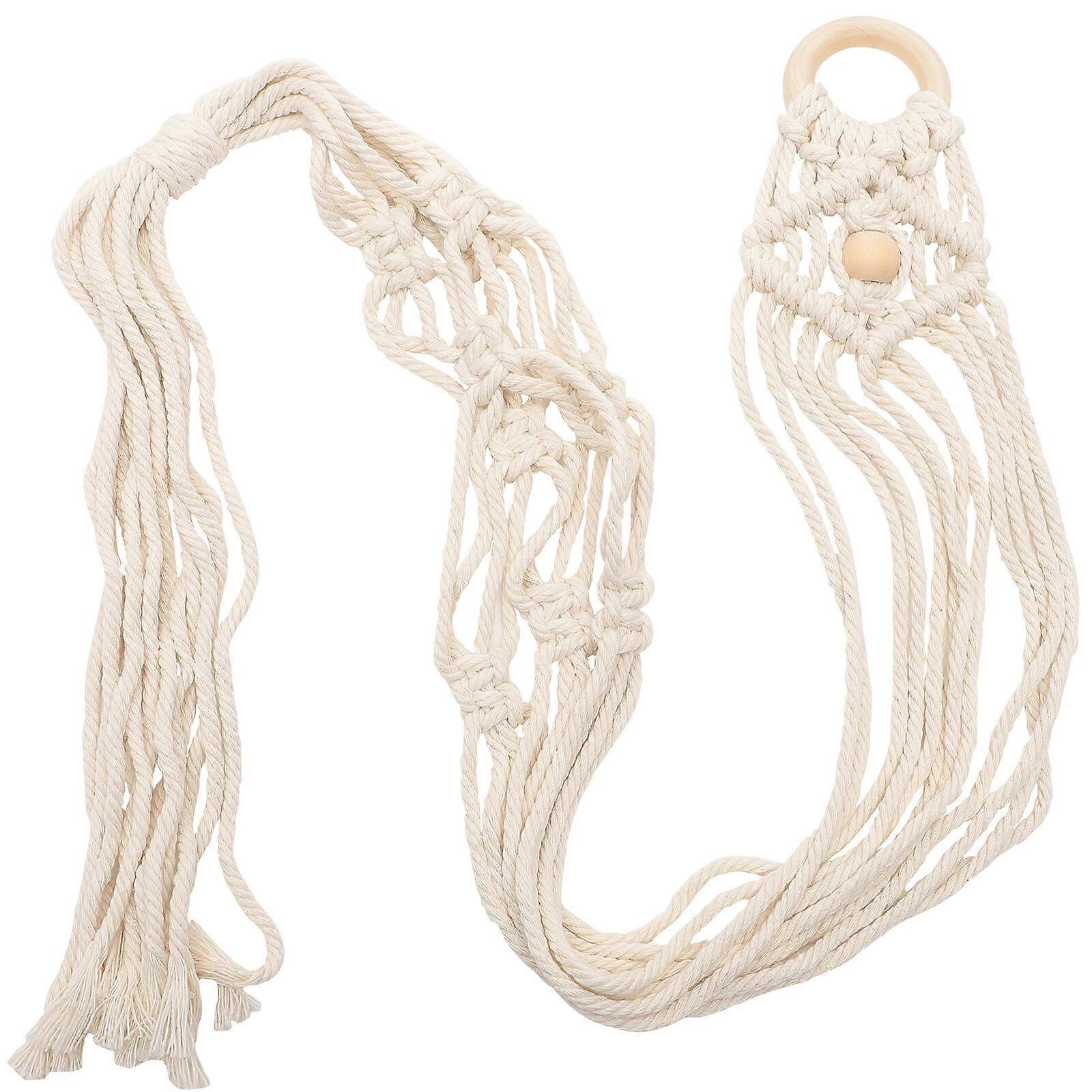 Macrame Ukulele Hanger Cotton Rope Macrame Wall Mount Hanger Guitar Holder