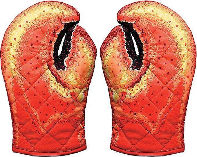 Shrimp Claw Oven Mitts, One Size, Red