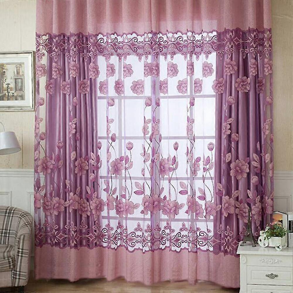 Floral Blackout Window Curtains Decors